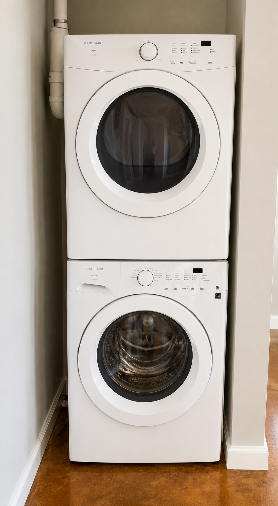 Urban Star Apartments stacked washer and dryer